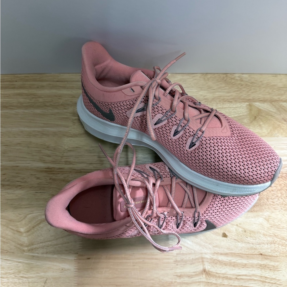 Nike Pink Athletic Shoes with Breathable Knit Design - Picture 2 of 4